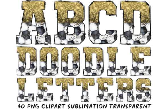 Gold Soccer Glitter Alphabet Doodle: A Designer's Practical Guide