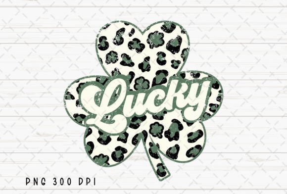 Lucky Shamrock Retro St. Patrick's PNG for Festive Designs