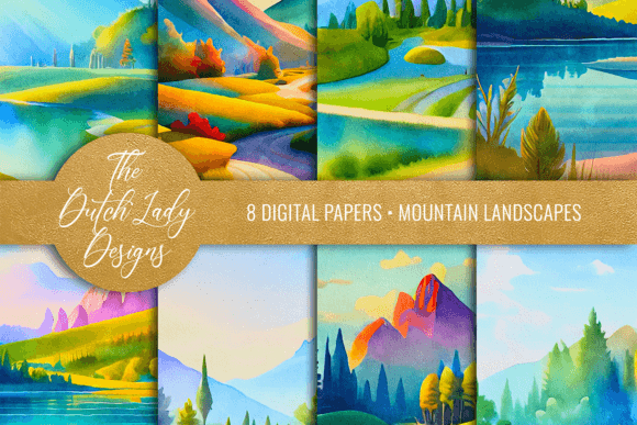 Mountain Landscape Digital Backgrounds: A Designer's Toolkit