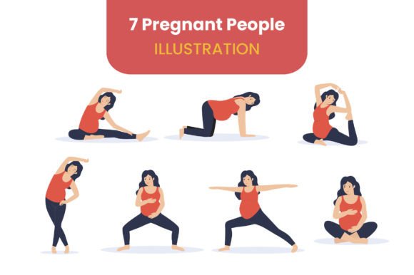 Prenatal Fitness Visuals: A Complete Illustration Set