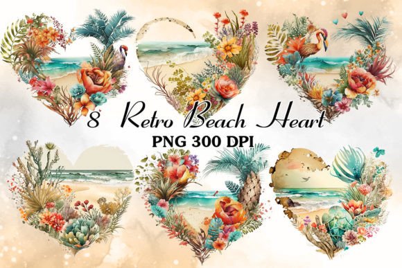 Retro Beach Heart Watercolor Clipart: A Designer's Guide