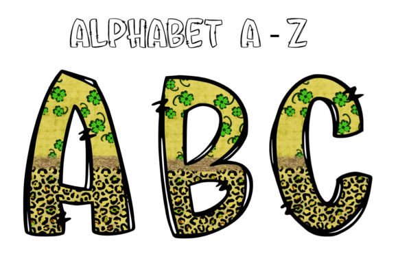 St Patricks Clover Alphabet Doodle: Festive Charm for Your Projects