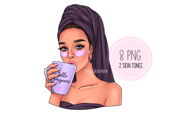 Start Your Day Right: Using Morning Girl with Coffee Clipart
