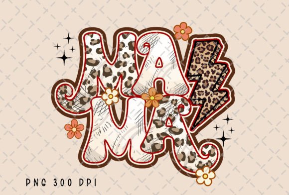 Styling the Retro Mama Leopard Mom Mothers Day PNG