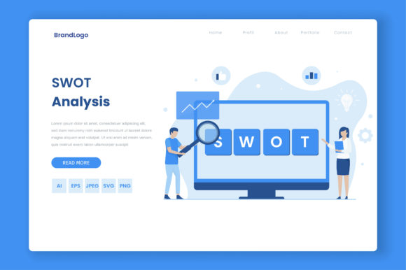SWOT Analysis Flat Vector Concept: A Strategic Visual Toolkit